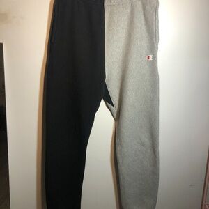 Champion Gray Black Red Sweat Pants Comfy Small